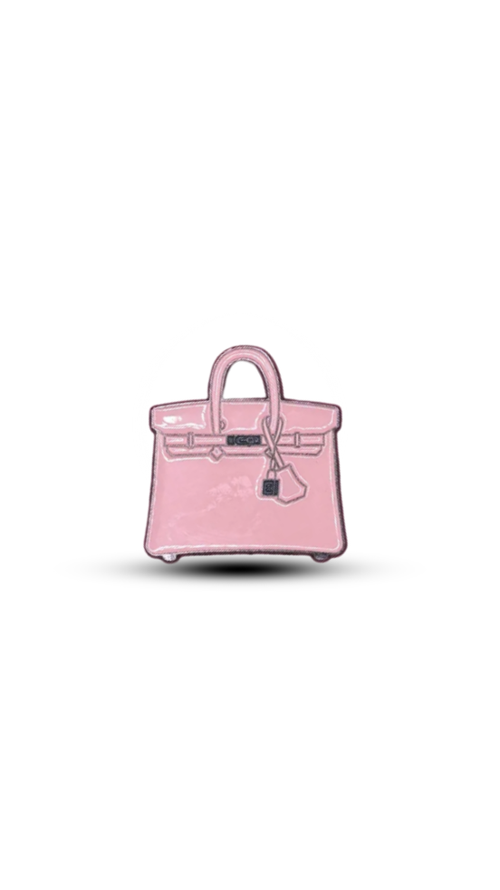 Metal sticker : Pink Bag