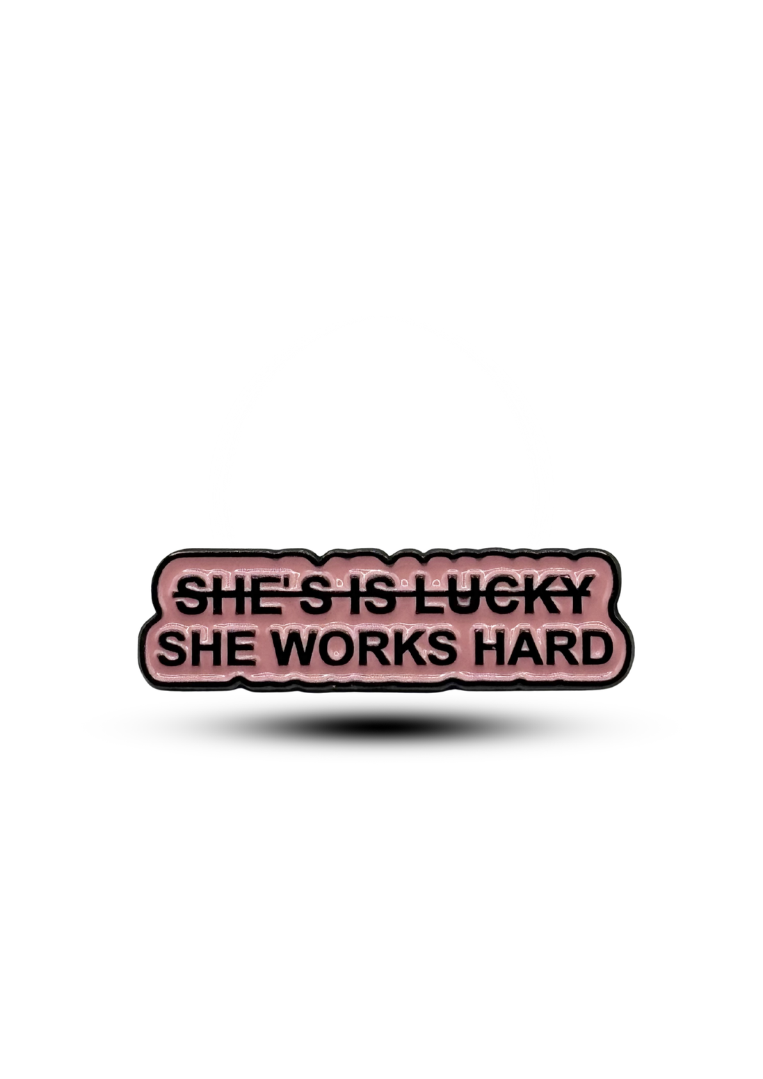 Metal sticker : She works hard