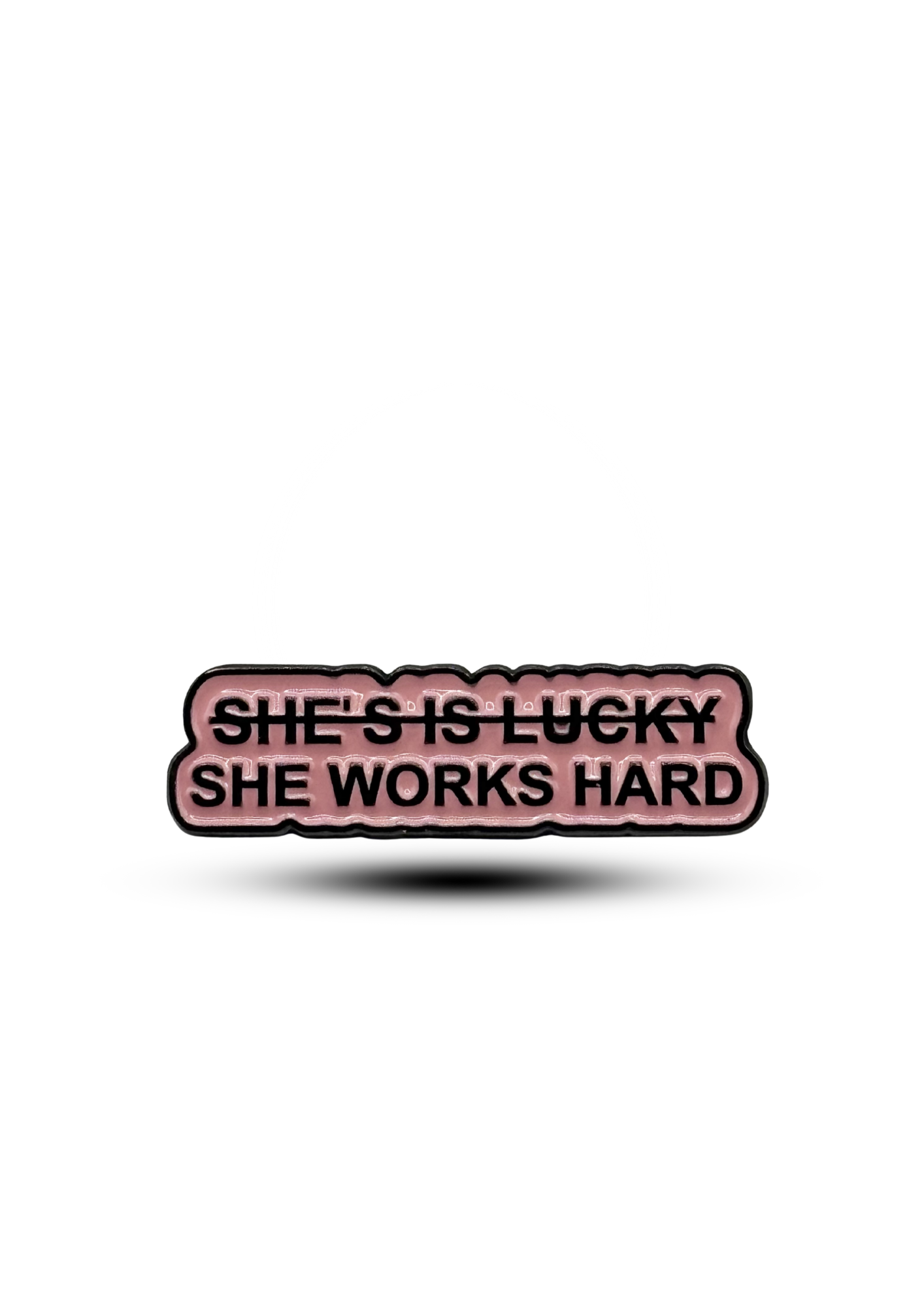 Metal sticker : She works hard