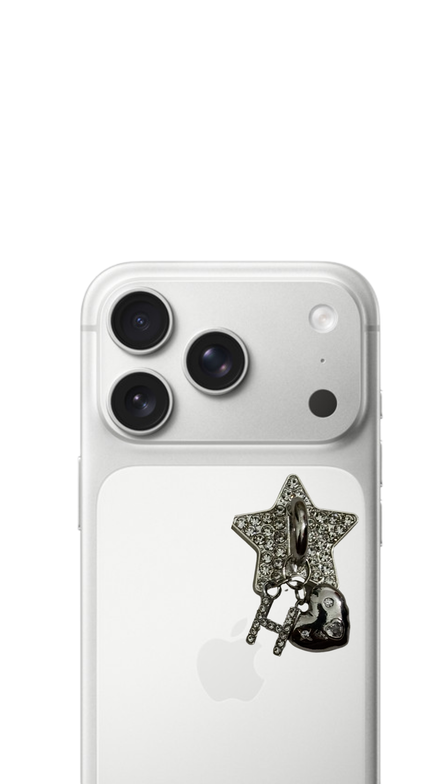 Phone charms argenté