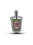 Metal sticker : matcha cup