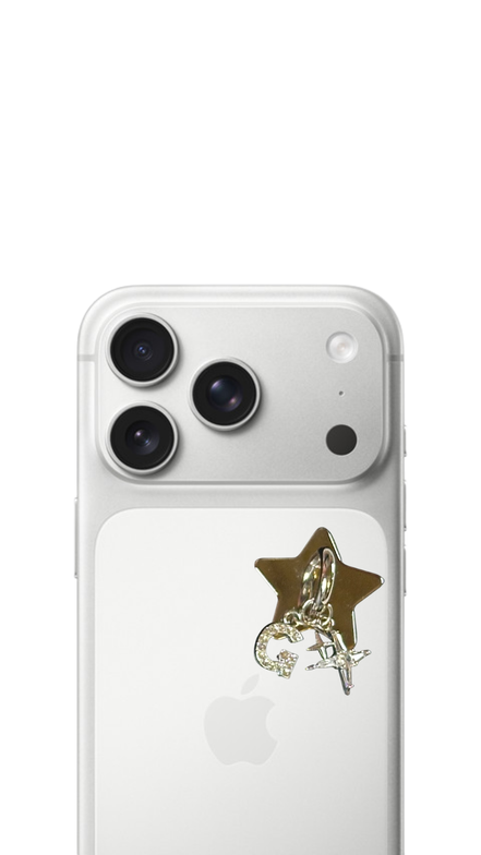 Phone charms argenté
